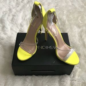 FashionNova Heels- Yellow